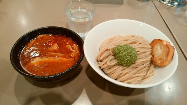 「海老トマト肉玉子つけ麺」@つけ麺 五ノ神製作所の写真