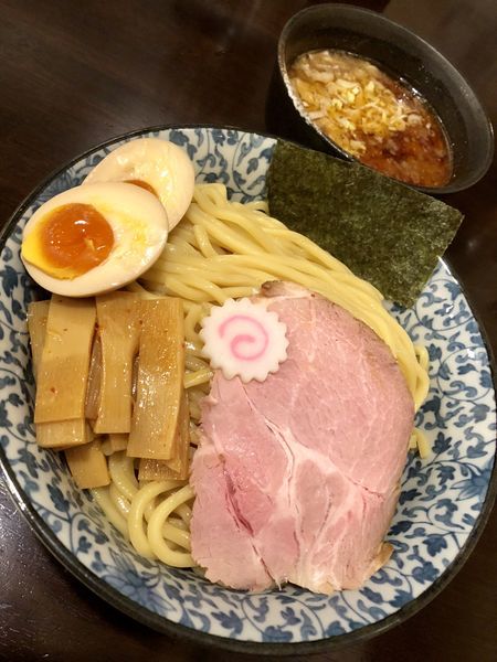 「【土･日限定】えび香る鶏豚骨つけ麺 ￥900＋大盛￥100」@麺処はなぶさの写真
