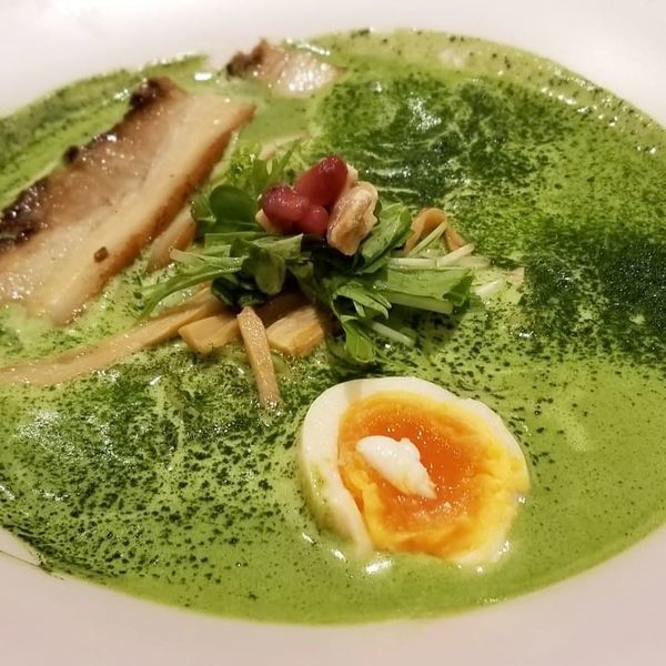 「抹茶鶏白湯らぁめん980円」@MENSHO SAN FRANCISCOの写真