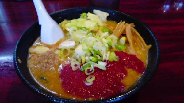 「特製旨辛みそらーめん980円くらい」@こってりらーめん なりたけ 本八幡店の写真