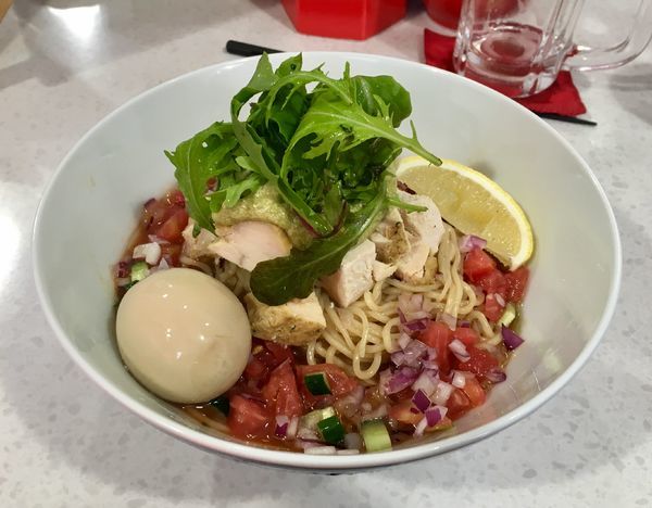 「星（印）の冷やし中華？そば 1100円」@ラーメン星印の写真