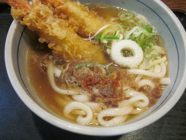 「W海老天牛肉そば」@元気ダイニング ヒライ 帯山店の写真