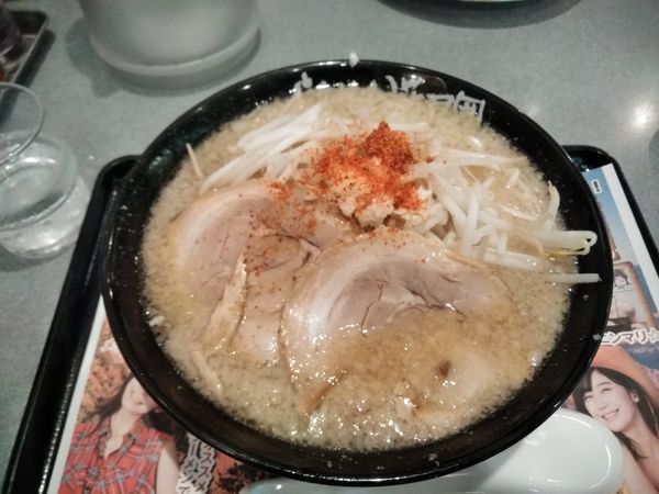 「ぐらんキャニオン背脂多め+餃子セット」@らあめん花月嵐 江戸川橋店の写真