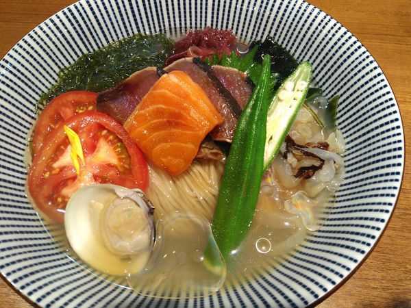 「（限定）海の日の冷やしseafood noodle¥950」@寿製麺よしかわ 川越店の写真