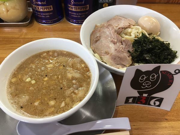 「特製つけそば」@中華そば136の写真