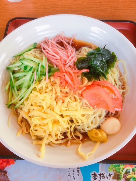 「昭和の冷やし中華」@山田うどん 新田店の写真