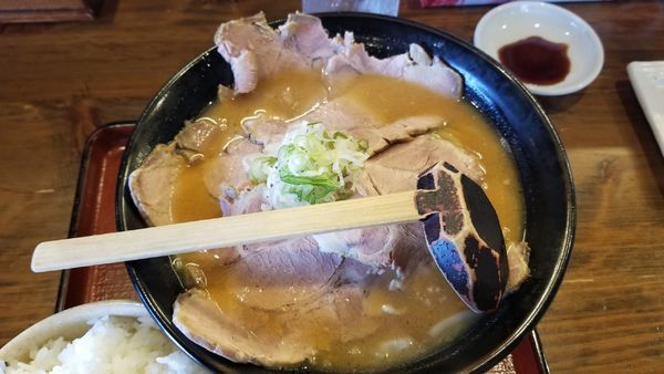 「味噌炭火焼ちゃしゅう麺」@ちゃあしゅう屋 松本南店の写真