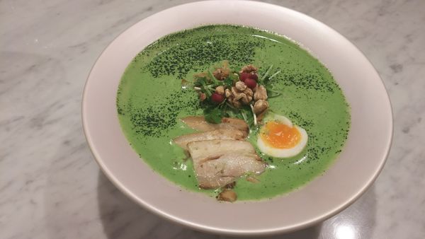 「抹茶鶏白湯らぁめん」@MENSHO SAN FRANCISCOの写真