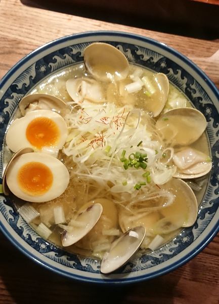 「はまぐりラーメン&半熟煮玉子」@和風楽麺 四代目 ひのでやの写真