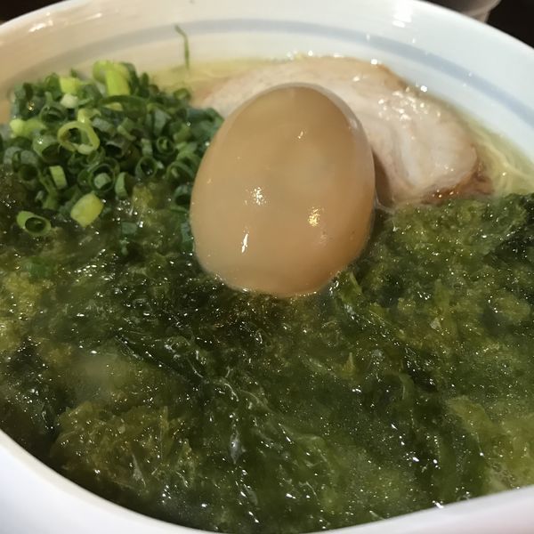 「あおさ玉子入り1,100円」@らーめん まる玉 両国店の写真