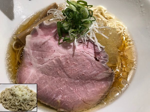 「[限定] 冷やしラーメン＋味付替え玉（ニンニクパンチ）」@Sagamihara 欅の写真