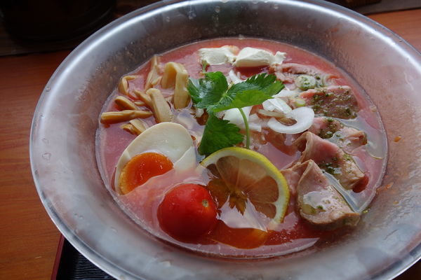 「【限定】 冷たいトマトそば」@めん屋 みの家の写真