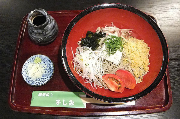 「冷やしたぬきそば(大盛)」@手打そば ふしみの写真