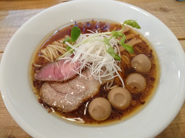 「Kiri_Soba(醤油)800円＋味付けうずらの卵100円」@The Noodles & Saloon Kiriyaの写真