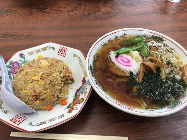 「醤油ラーメン・半チャーハン Aセット」@城西ラーメンの写真