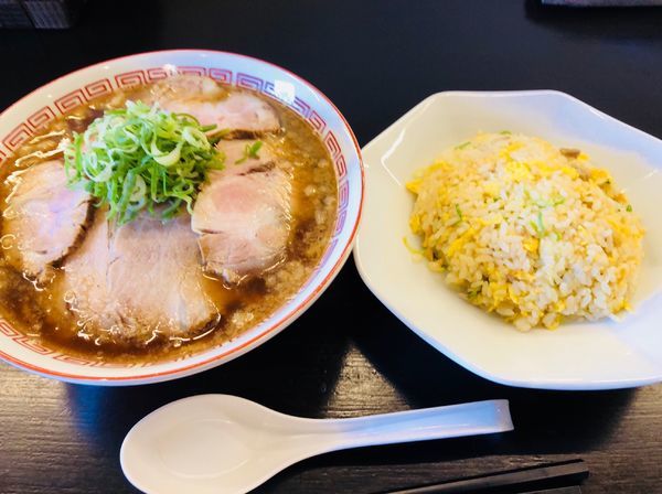 「中華そばBセット(焼きめし)」@中華そば 焼めし かたぶつ食堂の写真