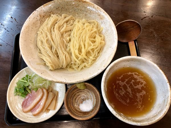 「【気まぐれ限定】鴨出汁つけ麺 (昆布水ver.) ￥880」@麺屋 葵の写真