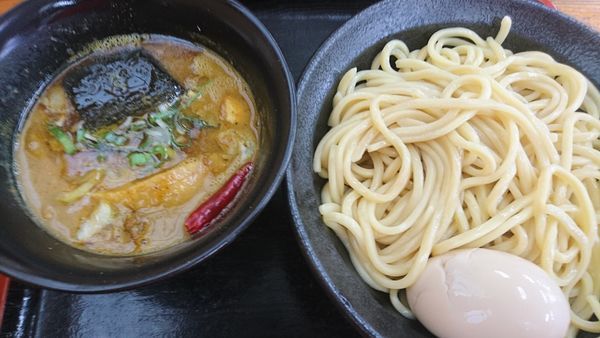 「カレつけ、中＋味玉」@つけめん・らあめん 福は内の写真