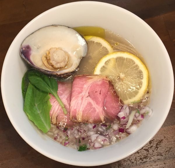 「トリュフ香る冷たい貝節潮そば1000円」@CLAM＆BONITO貝節麺RAIKの写真