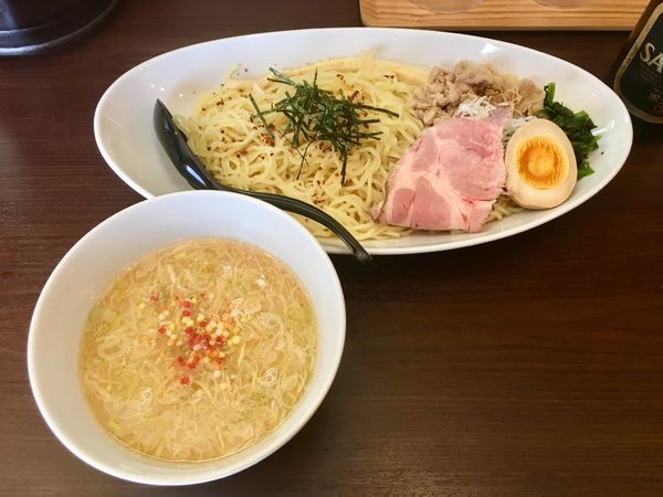 「牛骨白湯つけ麺【限定】+味玉」@RAMEN ブリキの木こりの写真