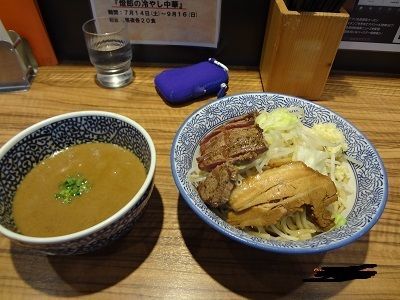 「つけ麺（並）+トッピングステーキ」@ラーメン燈郎の写真