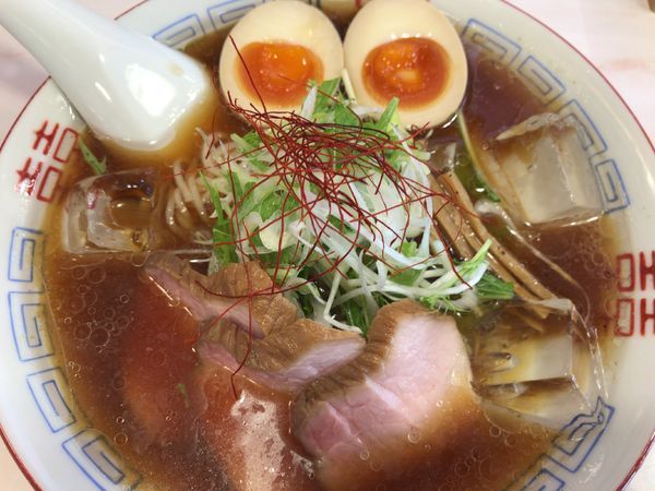 「冷や醤油800円+味玉100円」」@麺処 あんかつの写真