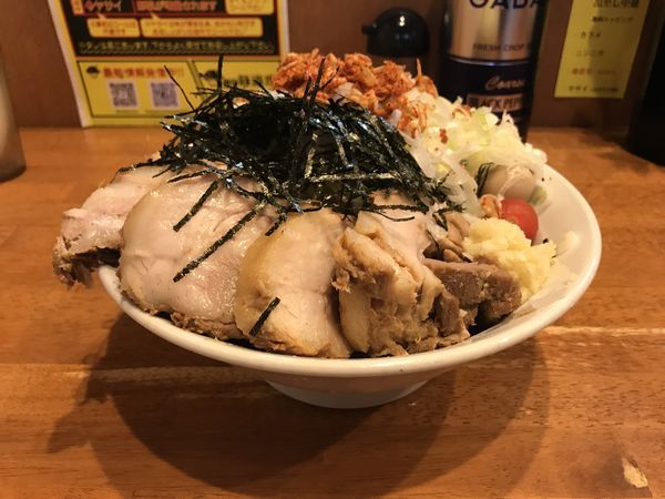 「冷やし中華 豚入り 海老辛 ニンニク」@麺屋豚道場の写真