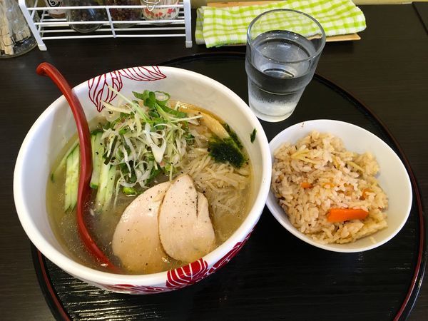 「［限定］冷たいしおらーめん＋だし炊きごはん」@麺処 あす花の写真
