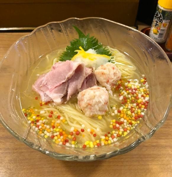 「期間限定 紅ズワイガニの冷やし麺 ¥980」@鯛塩そば 灯花 本店の写真