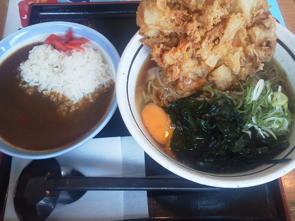 「天玉そば470+ミニカレー丼220=690円」@山田うどん 北中店の写真