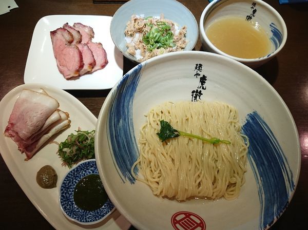 「【限定】薬涼 潮つけそば＋〆の鴨しぐれ煮冷や飯 他」@麺や 虎徹の写真