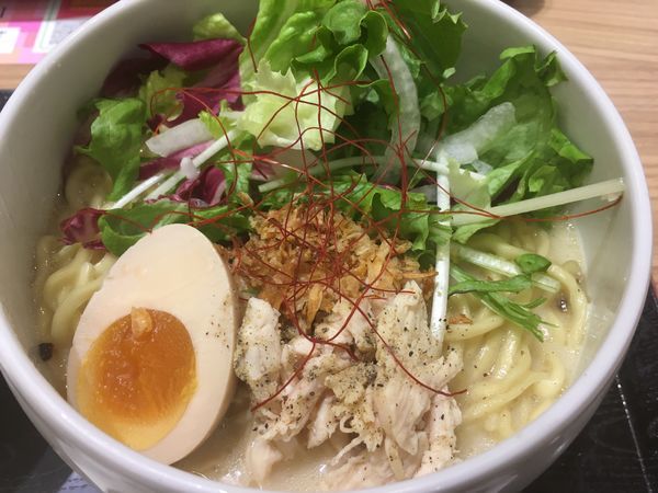 「鶏白湯塩そば大盛 小ごはんセット 麺固め」@蔭山樓 ららぽーと富士見店の写真