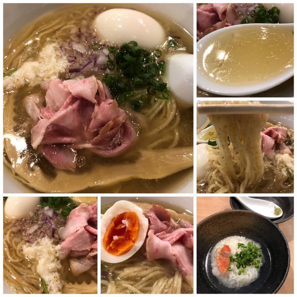 「味玉らぁ麺 900円 金目鯛茶漬け 200円」@らぁ麺 鳳仙花の写真