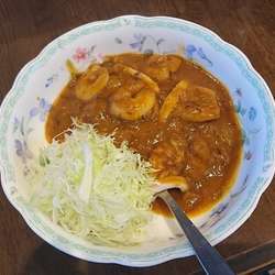 シーフードカレーあいがけ小盛810円