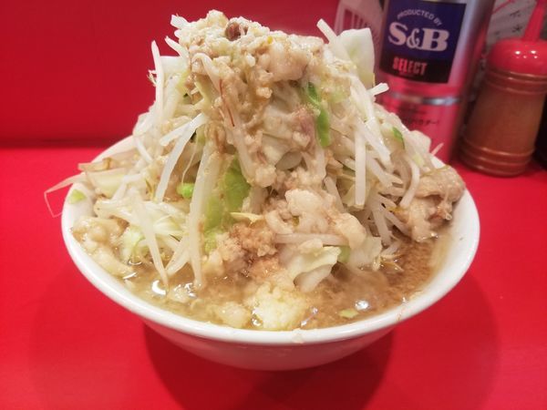 「小ラーメン、ニンニク、ヤサイ、アブラ」@ラーメン二郎 府中店の写真