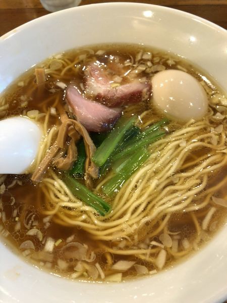 「醤油らーめん ¥750＋味玉 ¥100」@らーめん穀雨の写真