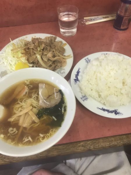 「生姜焼き半ラーメン」@中華定食 ラーメン哲ちゃんの写真