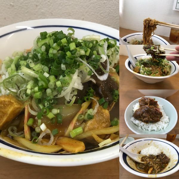 「揚げ蕎麦ぶっかけカレー南蛮Ｃ」@MENYA 食い味の道有楽の写真