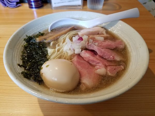 「特製らぁ麺 煮干　(1000円)　＋ 味付き替え玉(250円」@麺屋 さくら井の写真