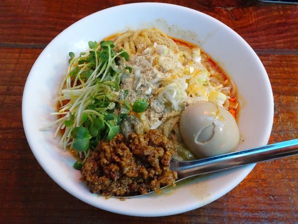 「冷やしタンタン（900円）＋味玉（100円）」@横浜家系ラーメン いとし家の写真