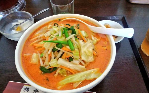 「野菜拉麺・赤・玉葱抜き」@福琳酒家の写真