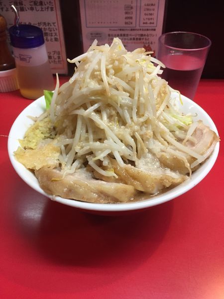「ラーメン＋追加豚2枚 ニンニクショウガアブラ」@千里眼の写真