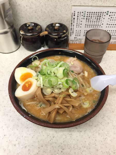 「味噌もやしラーメン＋味玉」@こってりらーめん なりたけ 津田沼店の写真