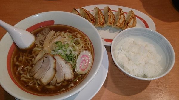 「新・極上中華そばﾗｲｽｾｯﾄ 740円+税」@幸楽苑 新石岡店の写真