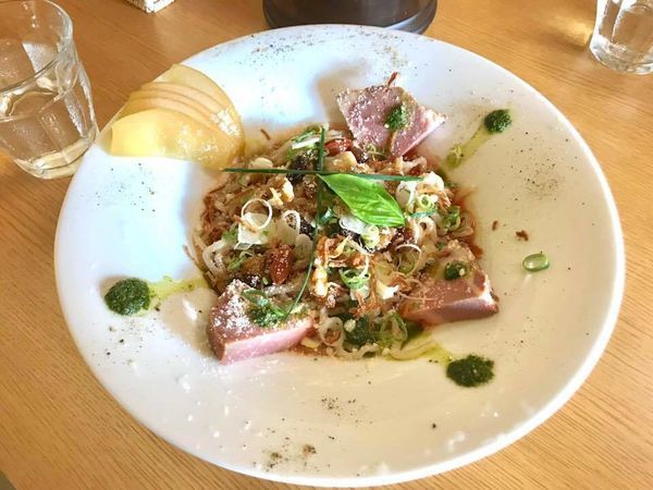 「トマトスープパスタ風冷やしラーメン 1200円」@自家製麺処 森屋の写真