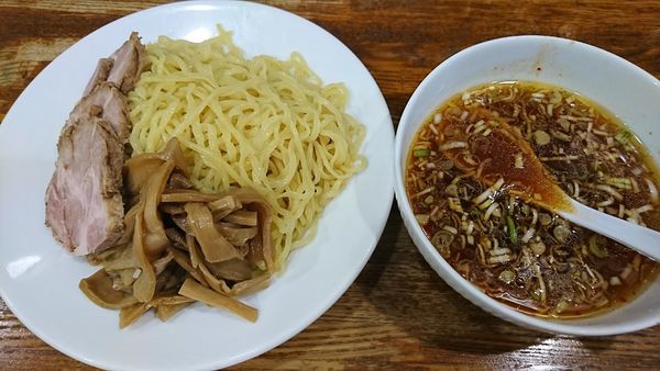 「つけめん+チャーシュー+メンマ(830円)」@甲州屋の写真