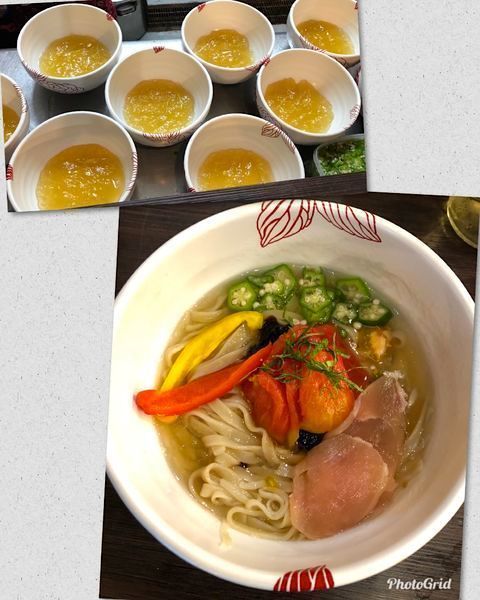 「ぷるぷる食べるスープの冷やし中華風和え麺」@麺処 あす花の写真