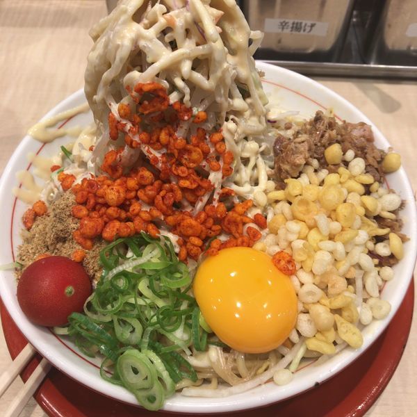 「冷やしまぜそば680円＋野菜増し100円」@替玉千里眼 志木店の写真