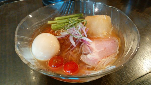 「冷やしにぼしラーメン＋味玉＋和え玉」@麺処 さとう 桜新町店の写真