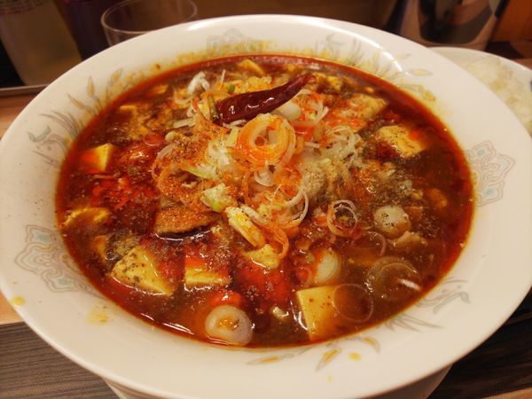 「豆腐マーラー麺＋小ライス」@ラーメン餃子 なか屋の写真